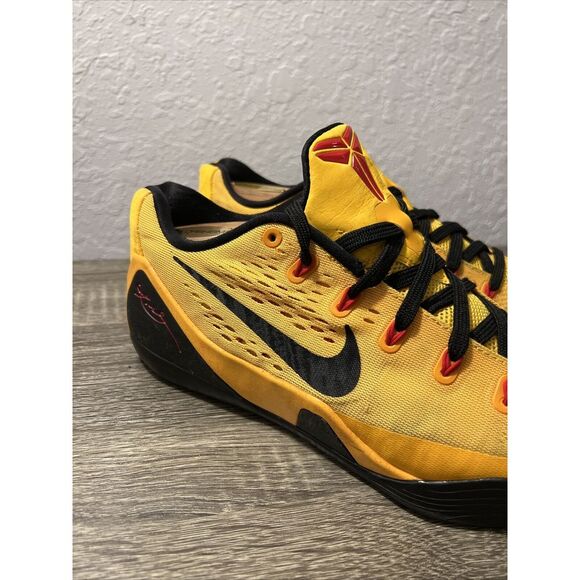 Nike Kobe 9 IX EM Low Bruce Lee 646701-700 Yellow Sneaker Shoes Sz Mens 8.5 - Picture 2 of 16